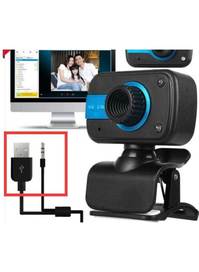 كمبيوتر Spot Drive-free 720p عبر الإنترنت من فئة USB وكاميرا فيديو مدمجة وميكروفون ممتص للصوت وتعليم الفيديو بث مباشر - اللون: أزرق - Image 2